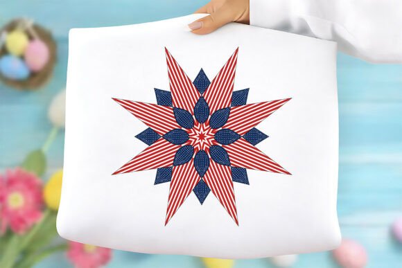 American Flag Rosette PNG