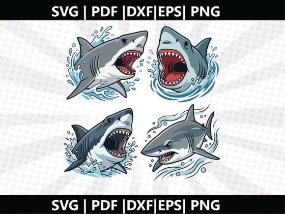 Attacking Shark SVG Cricut Cut File – Create Stunning Crafts with Digital Design