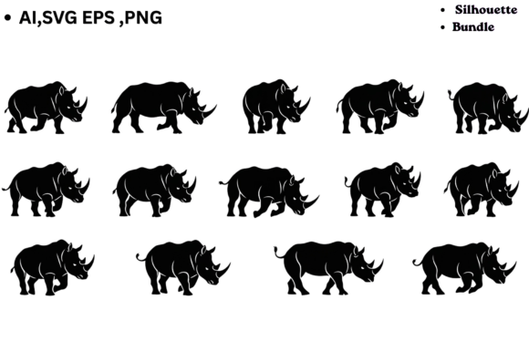 Bring Your Crafting Visions to Life with Rhino Silhouette SVG Bundle
