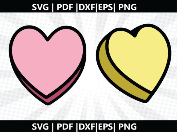 Candy Heart SVG Cut File for Creative Designers
