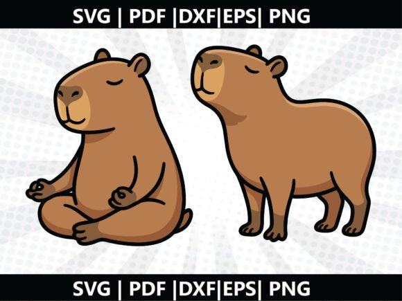 Capybara Zen SVG Cricut Cut File: A Versatile Design for Crafting Enthusiasts