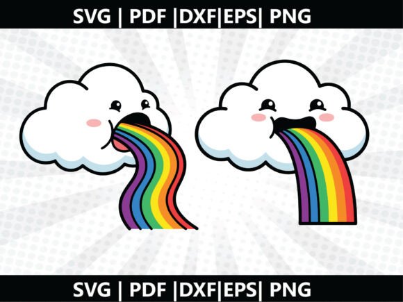 Create Stunning Crafts with Rainbow Puke Cloud SVG Cricut Cut File