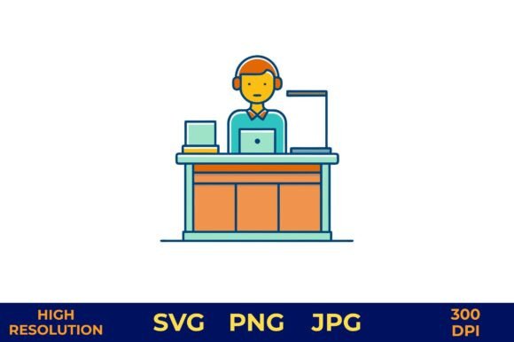 Customer Service Agent at Desk
