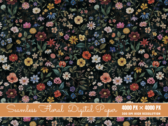 Dark Vintage Floral Pattern Seamless: A Versatile Digital Design Resource for Creative Projects