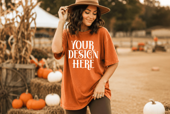 Enhance Your Product Displays with Comfort Colors 1717 Fall Mockup