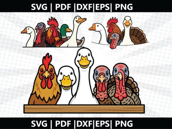 Farm Animals SVG Cricut Cut File