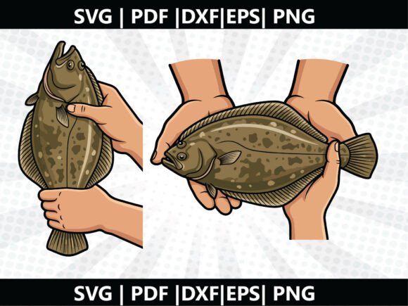 Flounder Fish SVG Cricut Cut File: A Versatile Design for Creative Projects