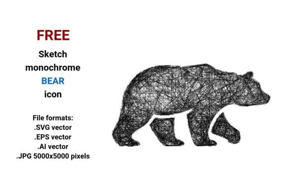 FREE Sketch Bear Icon