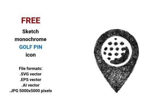 FREE Sketch Golf Pin Icon: A Versatile Resource for Designers and Developers