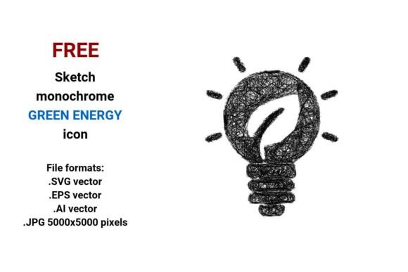 FREE Sketch Green Energy Icon: A Versatile Tool for Modern Design and Communication