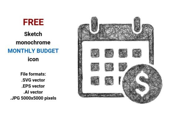 FREE Sketch Monthly Budget Icon: A Versatile Tool for Financial Planning