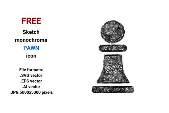 FREE Sketch Pawn Icon: Clean, Scalable, and Ready for Real Projects