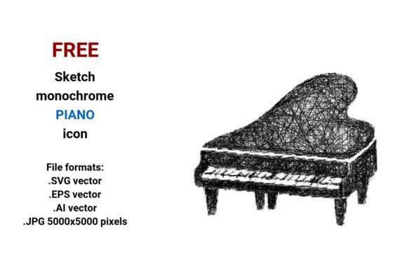Free Sketch Piano Icon