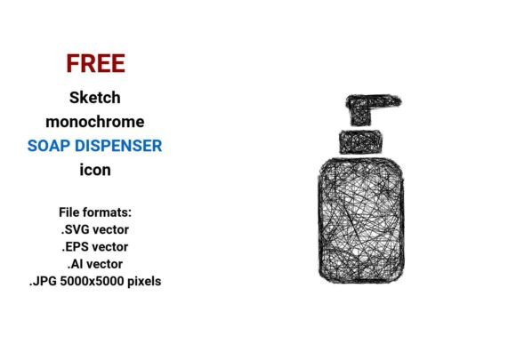 FREE Sketch Soap Dispenser Icon: A Versatile Design Resource for Creatives