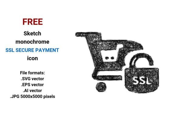 Free Sketch SSL Secure Payment Icon