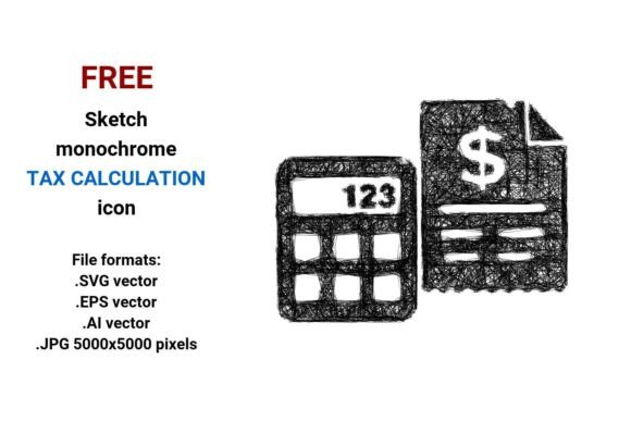 FREE Sketch Tax Calculation Icon: A Versatile Tool for Designers and Developers