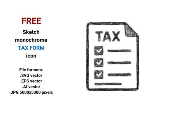 Free Sketch Tax Form Icon