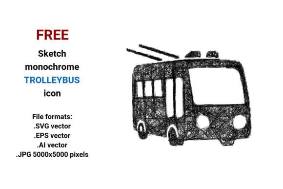 FREE Sketch Trolleybus Icon