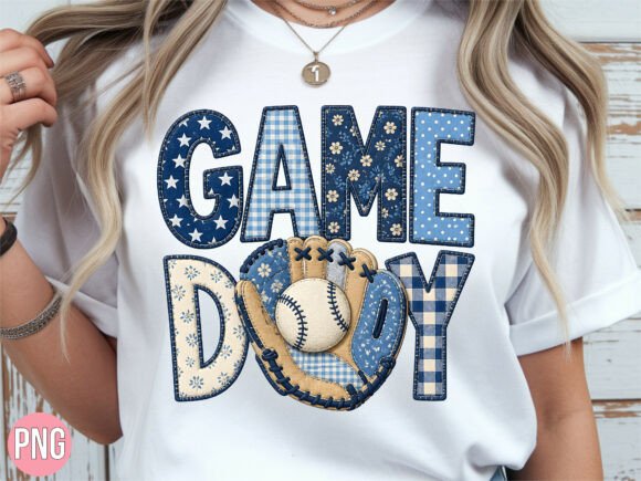 Game Day Baseball Patchwork Mitt Tee PNG: A Versatile Digital Design for Creative Projects