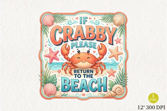 If Crabby Please Return Beach PNG
