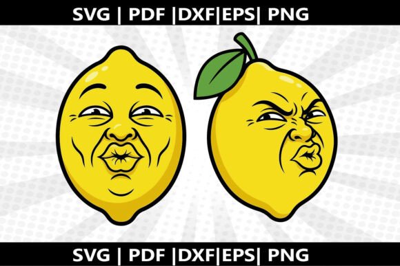 Lemon Sour Face SVG Cricut Cut File
