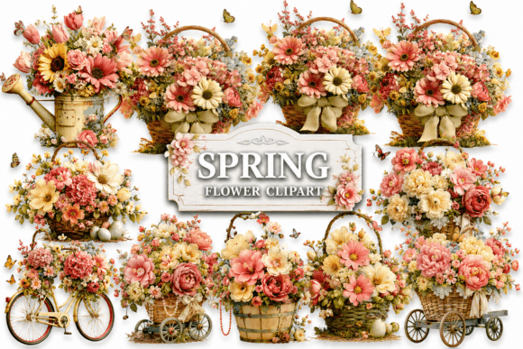 Spring Flower Clipart: A Creative Resource for Design Enthusiasts