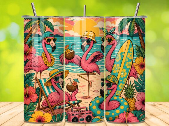 Tropical Retro Summer Flamingo Tumbler – A Fusion of Style and Sustainability