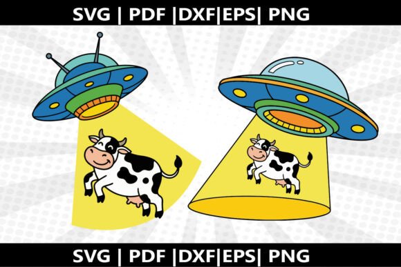 UFO Abduction SVG Cut File for Creative Crafting