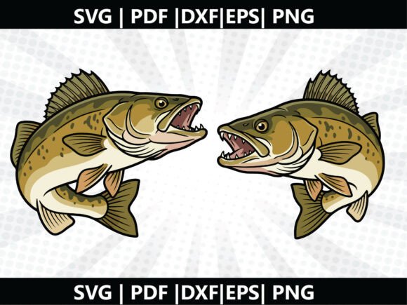 Walleye Fish SVG Cricut Cut File
