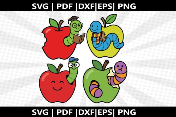 Worm in Apple SVG Cricut Cut File: A Versatile Design for Creative Projects